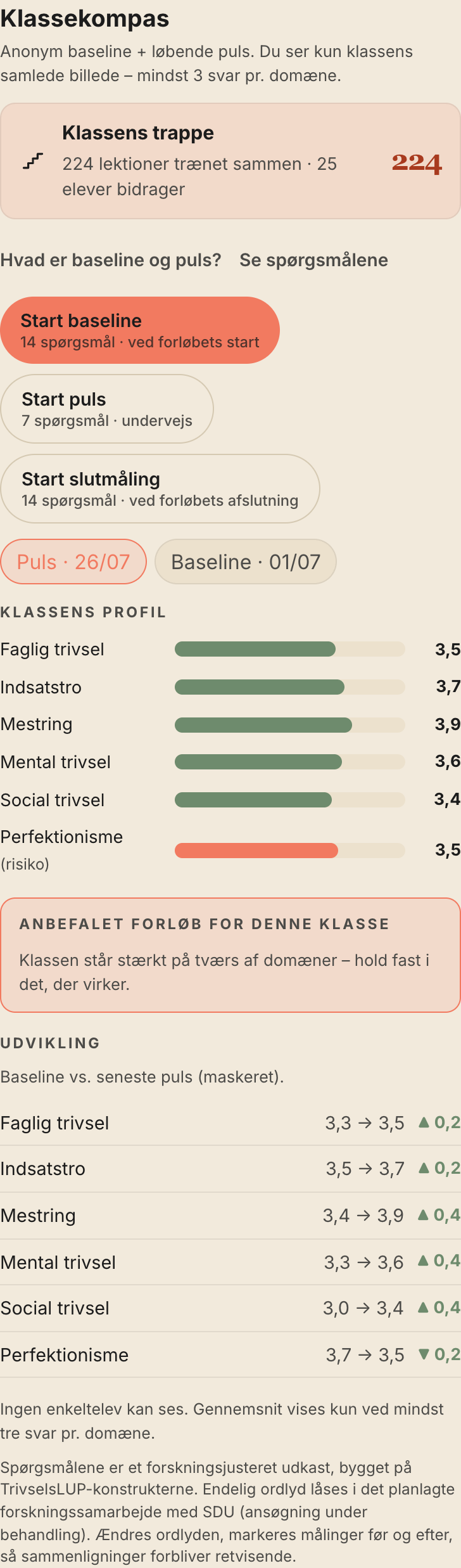 Klassekompas i appen